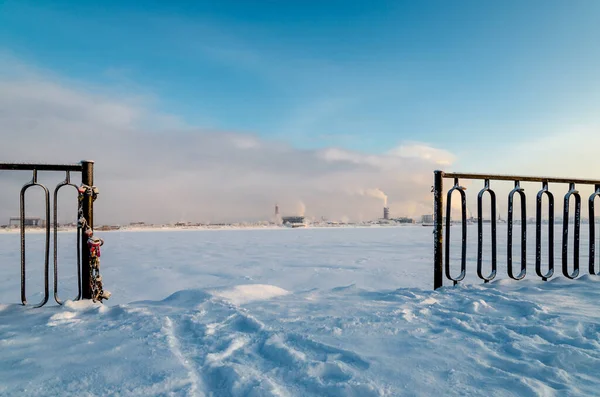 Paysage Hivernal Dans Zone Chambre Domaine Des Stroganovs Usolye Territoire — Photo