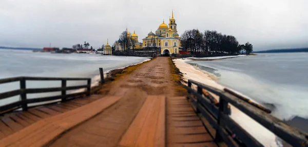 Stolobny Island Lago Seliger Rússia — Fotografia de Stock