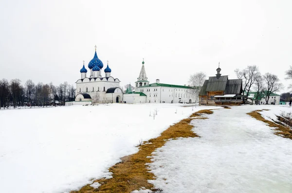Suzdal Russia Maart 2015 Winterdag Russische Stad Suzdal Een Van — Stockfoto
