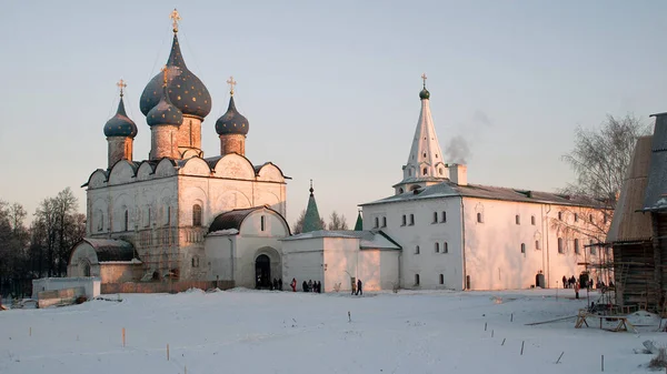 Suzdal Russia Januari 2008 Winterdag Russische Stad Suzdal Een Van — Stockfoto