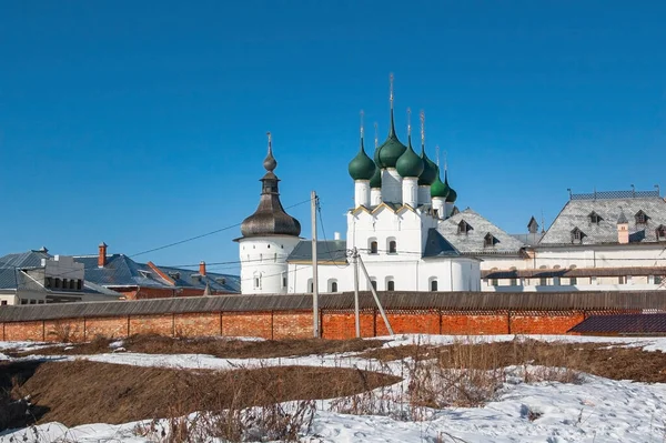 Rostov Het Grote Kremlin Zonnige Winterdag Gouden Ring Van Rusland — Stockfoto