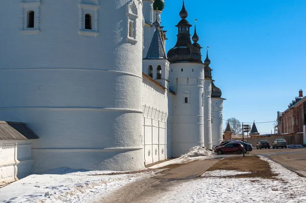 Rostov Grande Kremlin Dia Ensolarado Inverno Anel Ouro Rússia — Fotografia de Stock