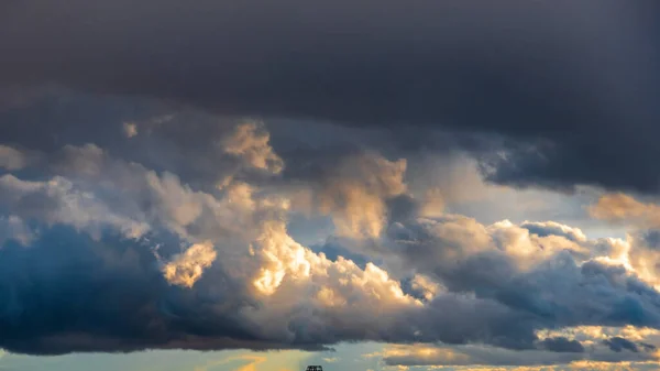 Langit Berwarna Warni Saat Matahari Terbenam Warna Gradien Tekstur Langit — Stok Foto