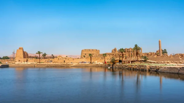 Ancient Ruins Karnak Temple Luxor Thebes Egypt Largest Temple Complex — Stock Photo, Image