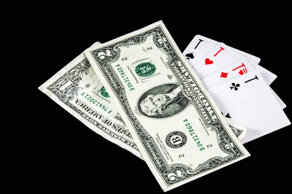 Kart Dolar Oynamak — Stok fotoğraf