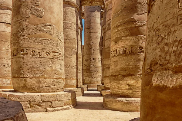 Große Hypostilhalle Den Tempeln Von Karnak Dem Antiken Theben Luxor — Stockfoto