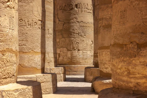 Grande Salle Hypostyle Aux Temples Karnak Ancienne Thèbes Louxor Égypte — Photo