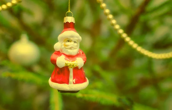 Weihnachtsbaumspielzeug Santa Claus Weihnachtsbaum — Stockfoto