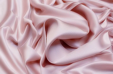 İpek kumaş, saten. Renk kırmızı (pembe, fuşya). Doku, arkaplan, desen.