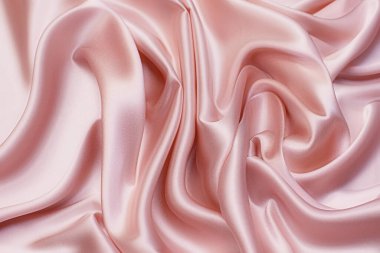 İpek kumaş, saten. Renk kırmızı (pembe, fuşya). Doku, arkaplan, desen.