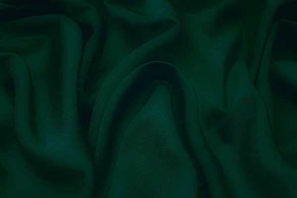 色泽深绿色的高档羊毛织物 背景和模式 — 图库照片
