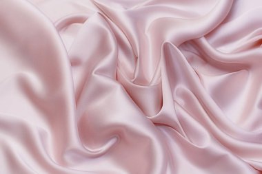İpek kumaş, saten. Renk kırmızı (pembe, fuşya). Doku, arkaplan, desen.