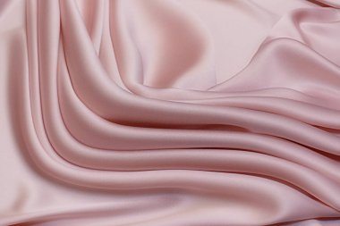 İpek kumaş, saten. Renk kırmızı (pembe, fuşya). Doku, arkaplan, desen.