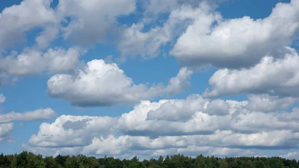 青い夏空白い積雲の背景 — ストック写真