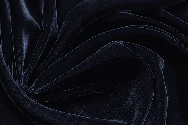 Tissu Soie Avec Viscose Velours Couleur Noire Texture Fond Motif — Photo