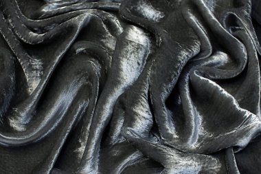 Kadife kumaş (ipek ve viskoz). Rengi gri. Doku, arkaplan, desen.