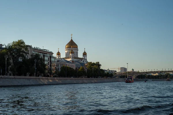 Собор Спасителя Христа Сонячний Літній День Вид Туристичного Човна Подорожував — стокове фото