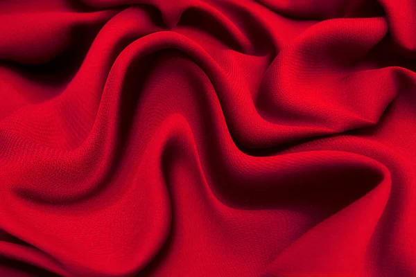 Gyönyörű Lepedős Gyapjú Szövet Piros Szövet Dekorációs Redők — Stock Fotó