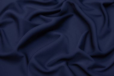 İpek kumaş, saten. Rengi mavi. Doku, arkaplan, desen.