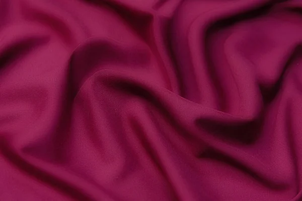 天然红色或橙色面料或同色布料的特写纹理 天然棉 丝或羊毛或亚麻织物的织物质感 红色和橙色帆布背景 — 图库照片
