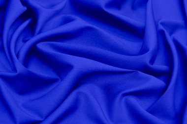 Güzel mavi kumaş dokusu arka planı. Tasarım modeli. 2021 Rengi