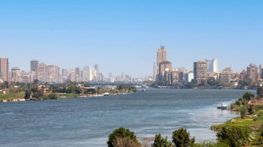 Yoğun konut ve binalarla dolu Kahire şehri manzarası