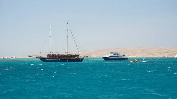 Crucero Yates Hora Verano Mar Rojo Egipto Cerca Hurghada — Foto de Stock