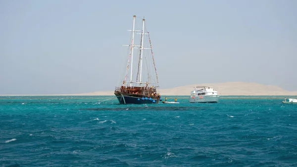 Kreuzfahrtjachten Sommer Roten Meer Ägypten Der Nähe Von Hurghada — Stockfoto