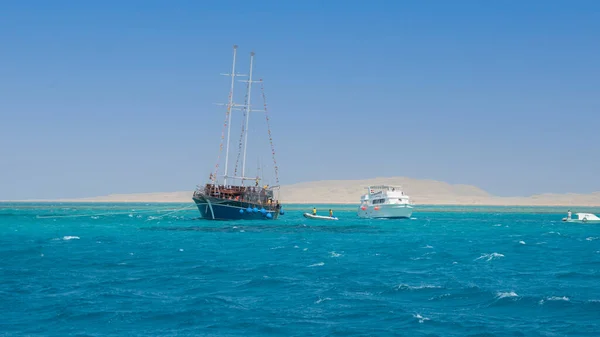 Crucero Yates Hora Verano Mar Rojo Egipto Cerca Hurghada — Foto de Stock