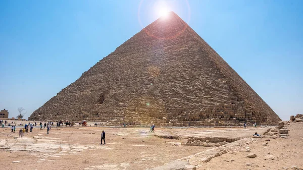 Αίγυπτος Κάιρο Απριλίου 2021 Μεγάλες Πυραμίδες Της Γκίζας Μνημείο Παγκόσμιας — Φωτογραφία Αρχείου