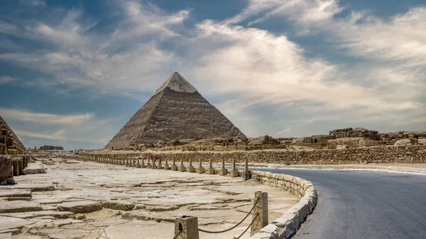 Great Pyramids Giza Unesco World Heritage Site Egypt — Stock Photo, Image