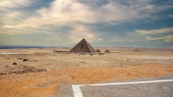 Grandes Pirâmides Gizé Patrimônio Mundial Unesco Egito — Fotografia de Stock