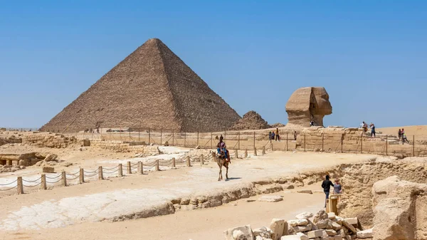 Egypten Kairo April 2021 Stora Pyramiderna Giza Unescos Världsarv Egypten — Stockfoto