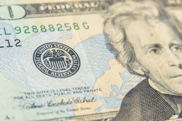 米ドルの連邦準備制度の象徴 金融システムの考え方 — ストック写真