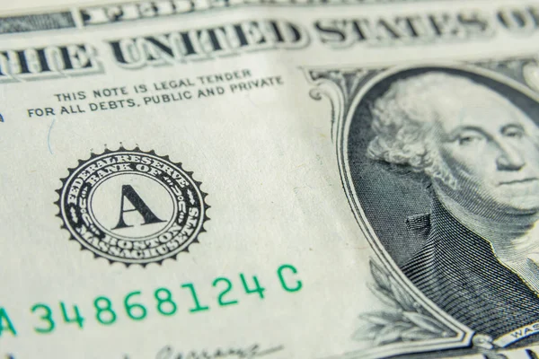 Usa Szövetségi Tartalékrendszerének Jelképe Stamp Dollárban Pénzügyi Rendszer Fogalma — Stock Fotó