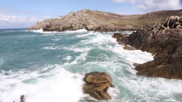 Pointe du Millier in Beuzec Cap Sizun — Stockvideo