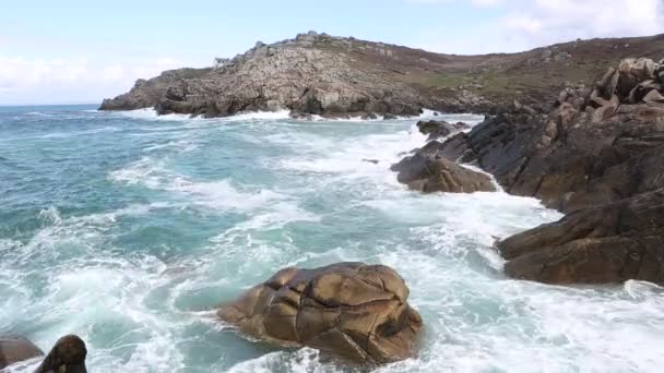 Pointe du Millier v Beuzec Cap Sizun — Stock video