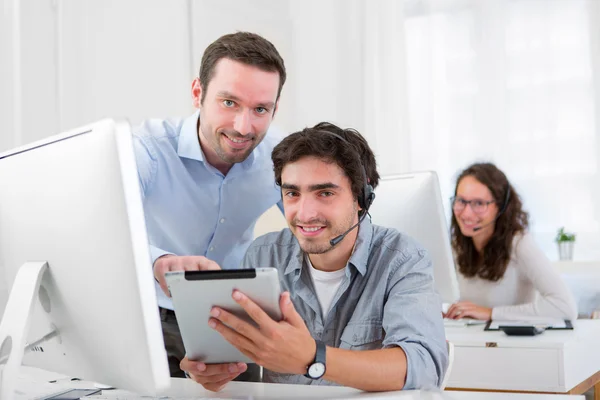 Manager training young attractive people — Stock Photo, Image