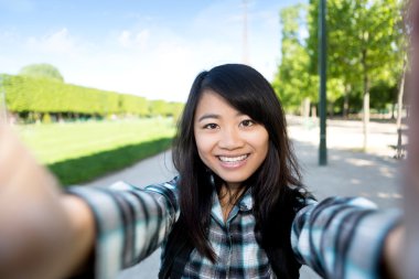 paris alarak selfie genç çekici Asya turizm