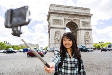 paris alarak selfie genç çekici Asya turizm