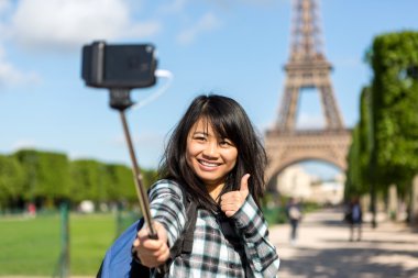paris alarak selfie genç çekici Asya turizm