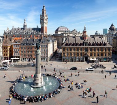 Main square of Lille clipart