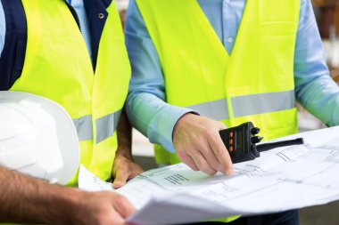 planları bir inşaat sitesinde ayrıntılarını