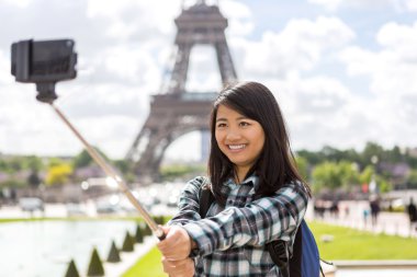 paris alarak selfie genç çekici Asya turizm