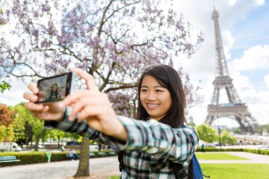 paris alarak selfie genç çekici Asya turizm