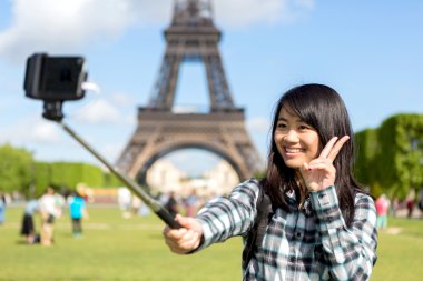 paris alarak selfie genç çekici Asya turizm