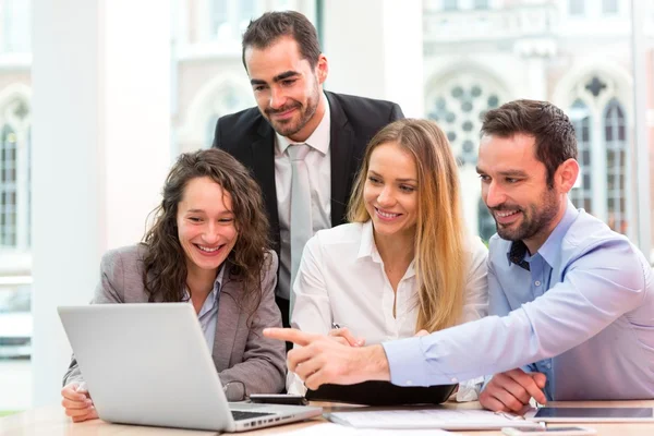 Group of business people working together at the office — Stock Photo, Image