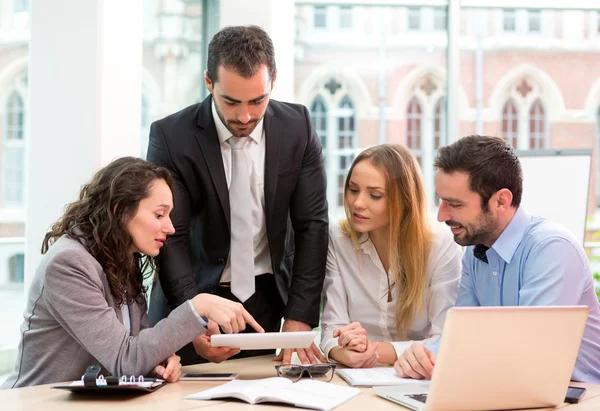 Group of business people working together at the office — Stock Photo, Image