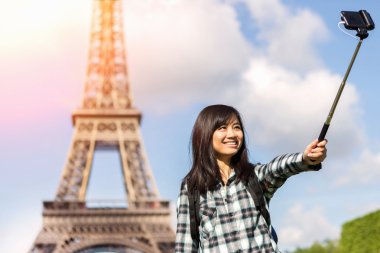 paris alarak selfie genç çekici Asya turizm