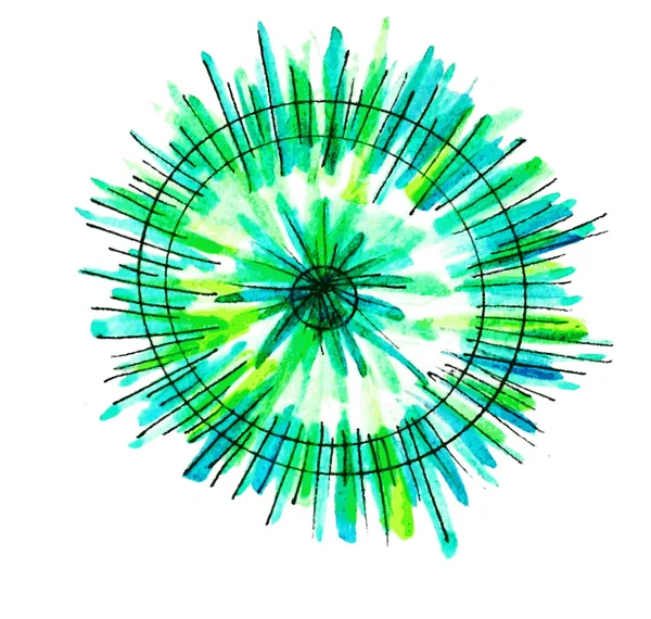 Symbole de cime d'arbre aquarelle — Image vectorielle